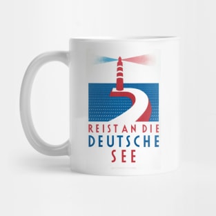 Vintage Travel Poster Germany Reist an die deutsche See Mug